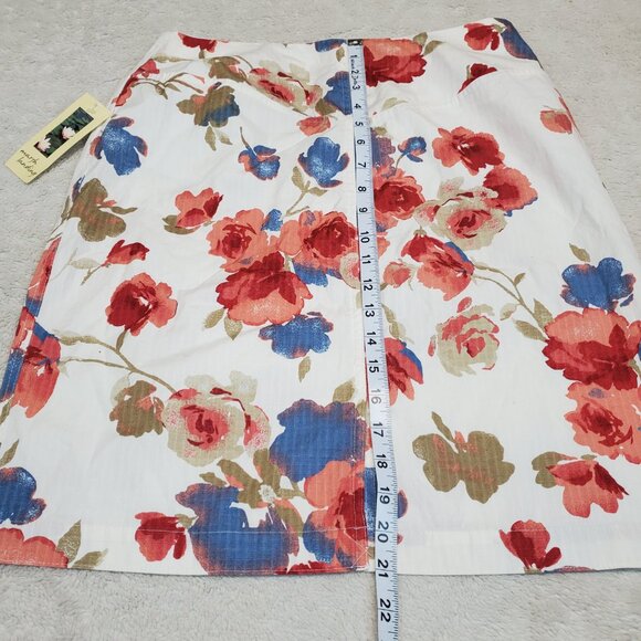 NWT Marsh Landing‎ White Red Blue Floral Cottagecore Romantic Top Skirt Set L 10 - Picture 16 of 16